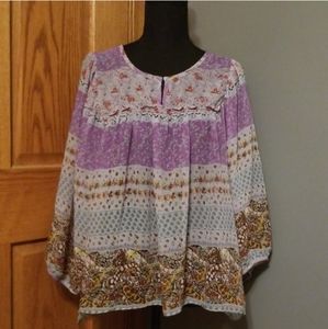 Maeve Anthropologie boho tunic top Medium